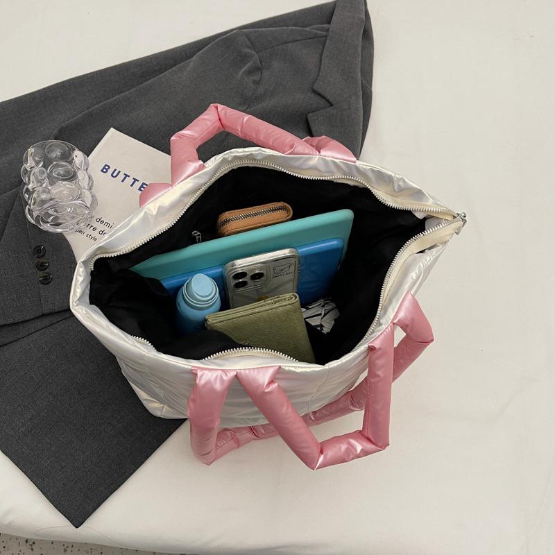 Large Capacity Underarm Bag Fashion Quilted Women Shoulder Bag Designer Space Padded Cotton Handbag Luxury Puff Shopper Tote