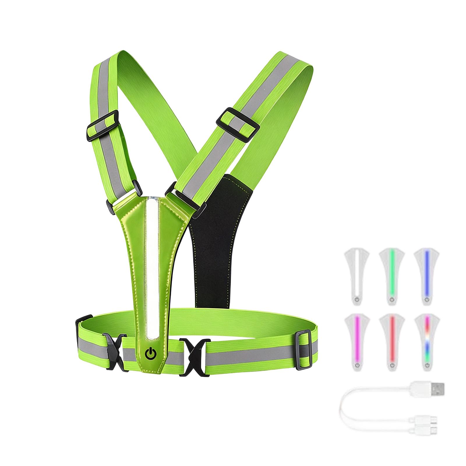 LED Reflective Running Vest, Reflective Clothing, Safety Suit One Size