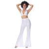 Halloween 70 Retro Disco, Hip Hop Singer Sexy Uniform, White Suit Performance Costume