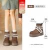 Womens Winter Warm Faux Fur Lined Short Snow Boots Thick Sole Comfortable Slip-On Casual Flat Boot