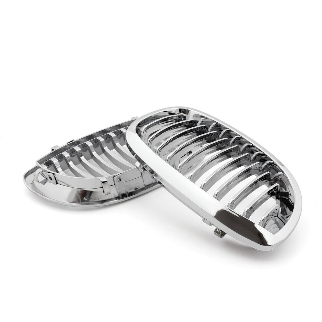 Front Fence Grill Grille ABS Chrome Mesh For BMW E46 2D 2003 2004 2005 3 Series