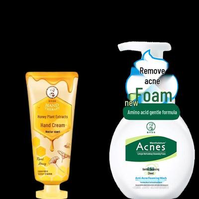 Mentholatum Honey Hand Cream & Acnes Cleanser Bundle