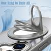 For iPhone 17 Clear Back Case Rotating Kickstand TPU+PC Phone Cover Compatible with MagSafe