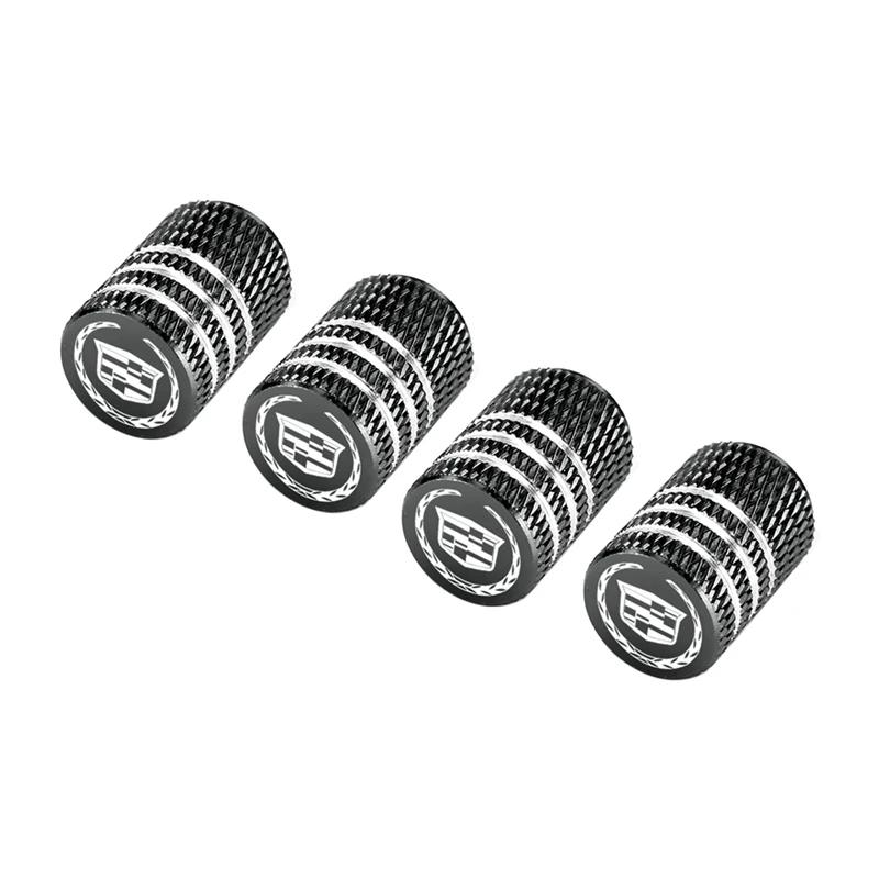 4pcs Wheel Tire Valve Caps Stems Cover for Cadillac Seville CTS DTS STS SLS SRX XTS ATS CT5 Escalade Deville Tiburon Decoration