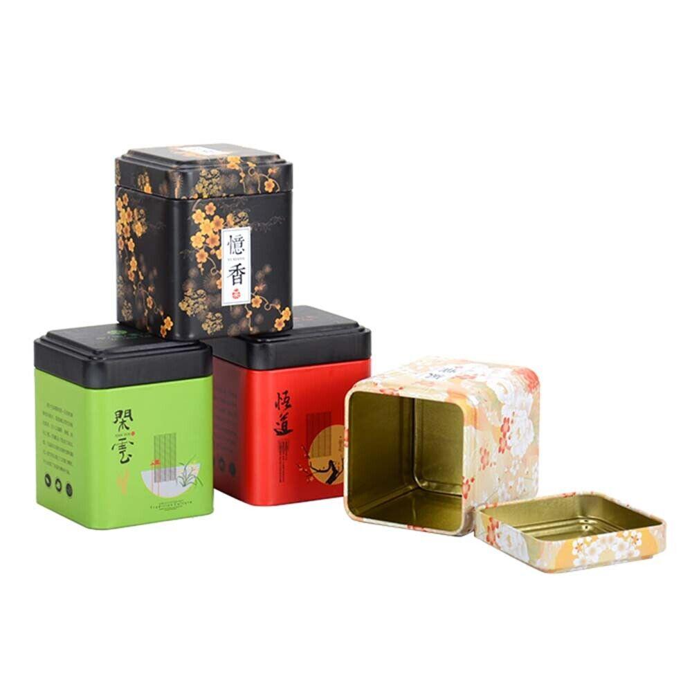 European Pastoral Style Mini Iron Box Easy-Carry Tin Cans Portable Tea Packaging Box