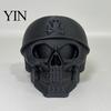 Schwarz und Grau Anhängerkupplungsabdeckung Piraten Totenkopf Anhängerabdeckung, 3D geschnitzte Anhängerkupplungskugel für SUV Einzigartige Stecker Pickup, Staubdichte Schutzkappe Anhängerkupplungskugel,