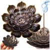 Lotus Flower Bronze Incense Burner