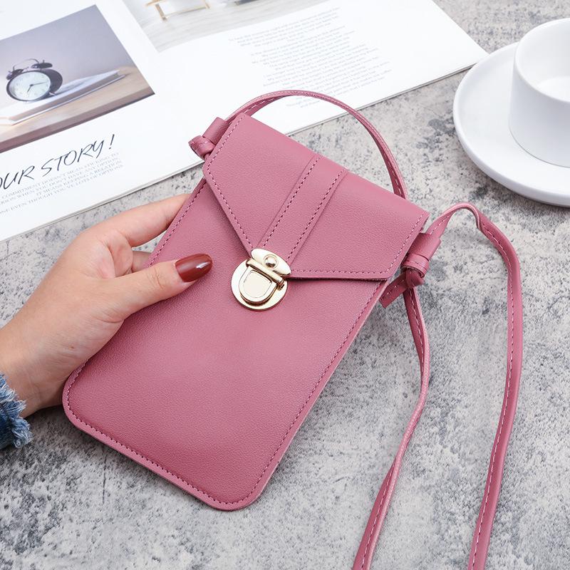 Women's Trendy PU Leather Crossbody Phone Wallet & Retro Coin Purse