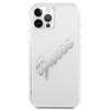 Guess Guhcp12Lktrsvsi Iphone 12 Pro Max 6,7 Transparent Hardcase Vintage Script Silver