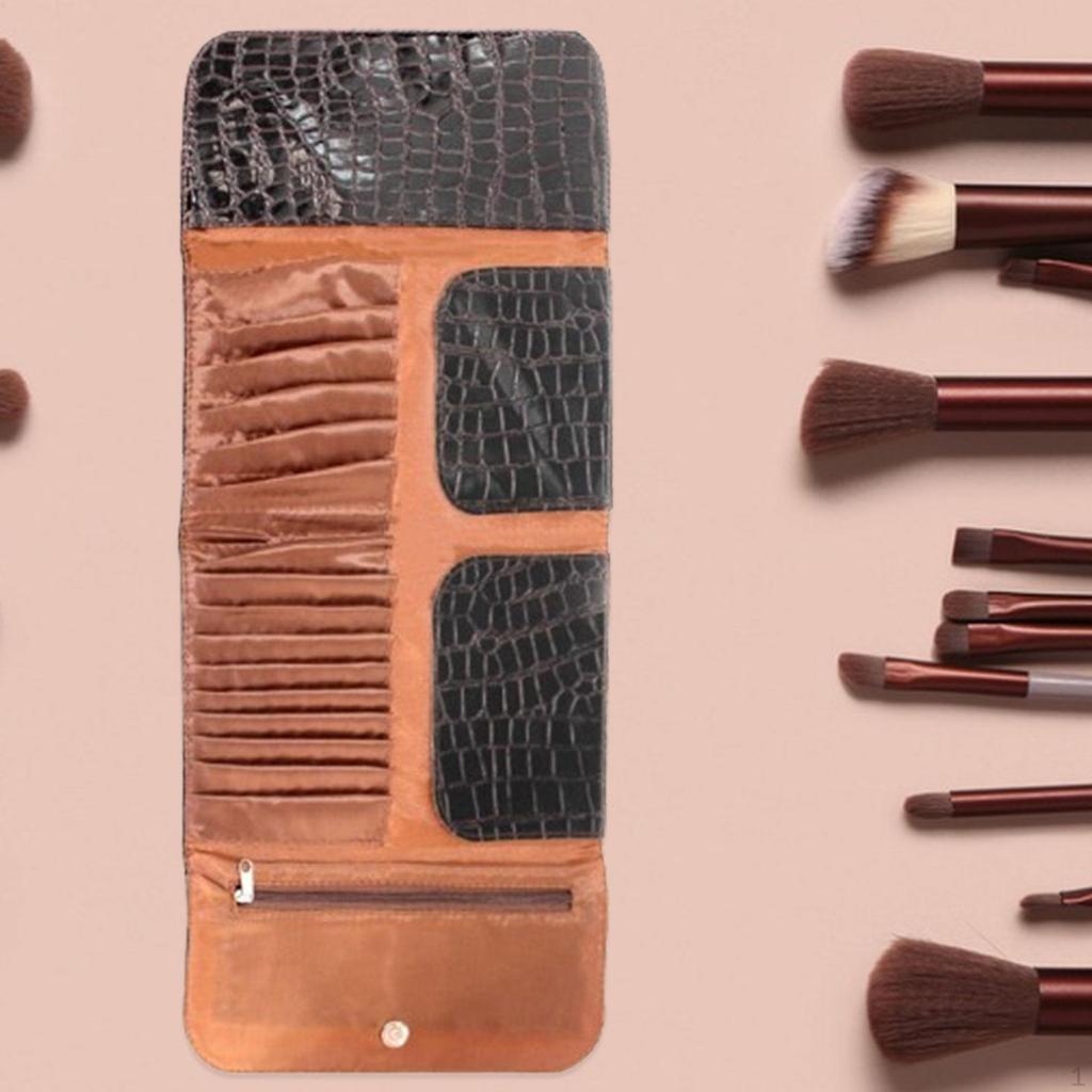 Cosmetic Case Makeup Handbag 16 Slot Dustproof Compact Portable Home Use Professional Eyebrow Pencil