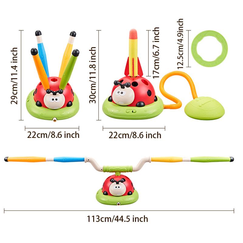 4 Stijlen Lieveheersbeestje Multifunctionele Oefenmachine Ferrule Spring Raketlancer Speelgoed Sport Entertainment Spel Buiten Educatief