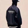 Mens Streetwear Oversized Coach Jacket Cotton Blend Windbreaker Casual Outerwear