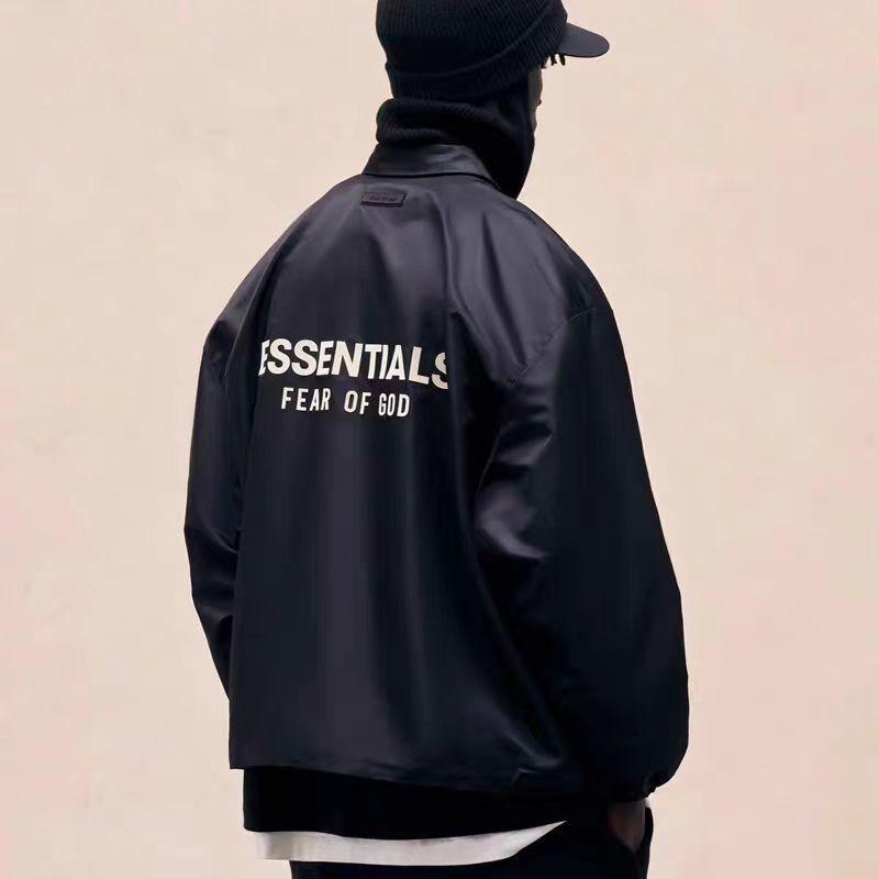 Mens Streetwear Oversized Coach Jacket Cotton Blend Windbreaker Casual Outerwear