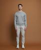 PANICALE Light Grey Viscose Blend Round Knit