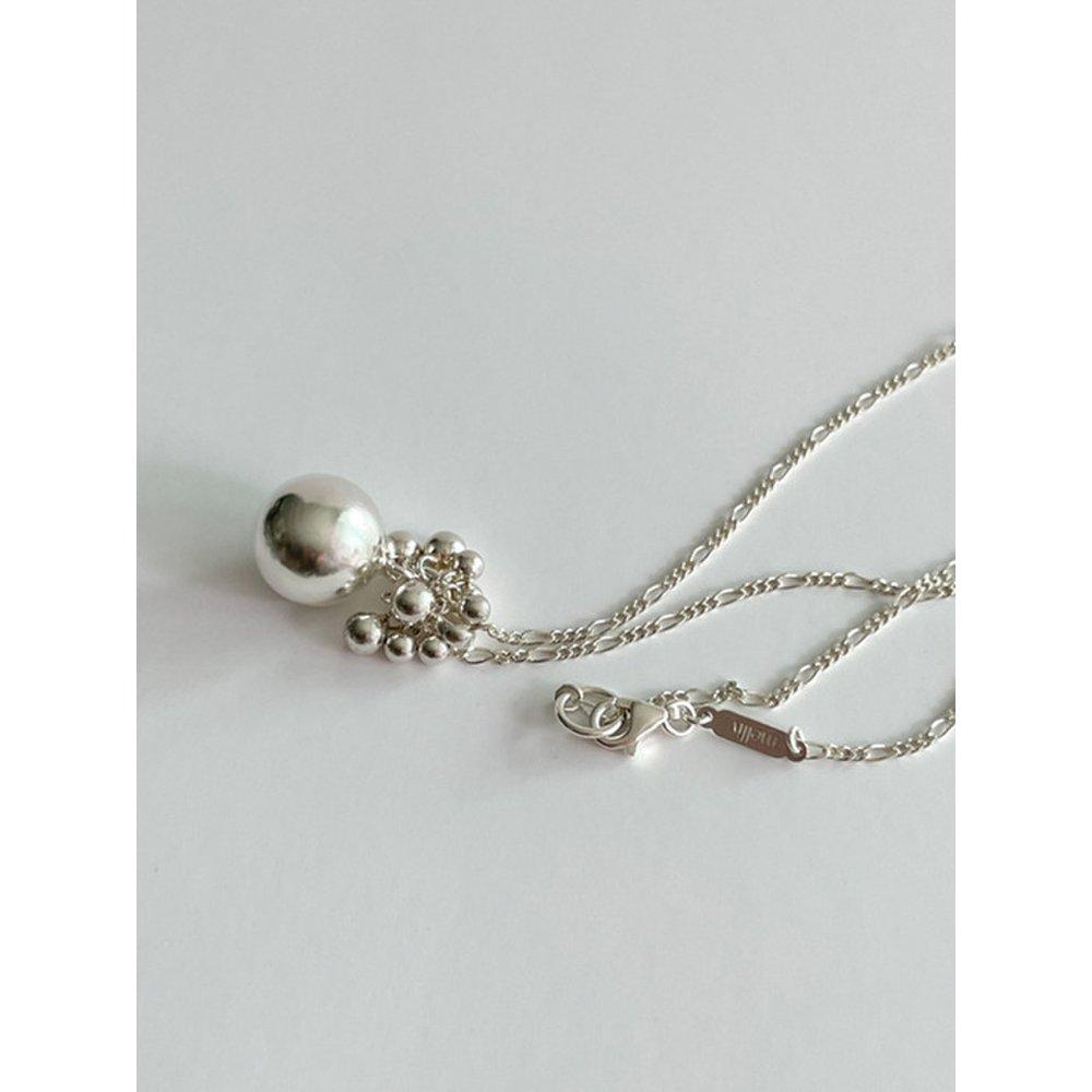 Silver Ball Long Necklace_Mvn63