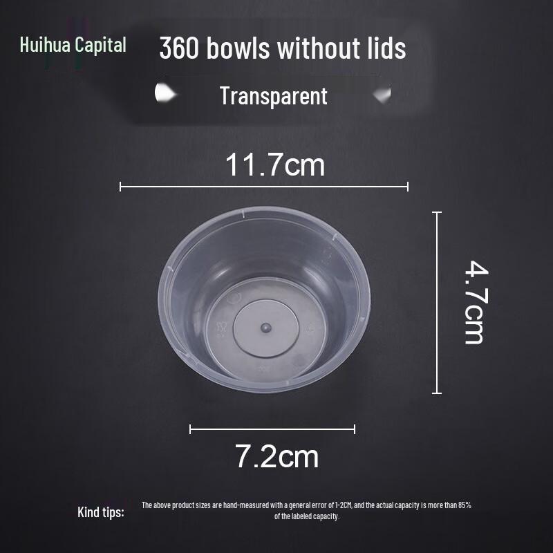 HUIHUADU Thickened Disposable Round Plastic Takeout Containers