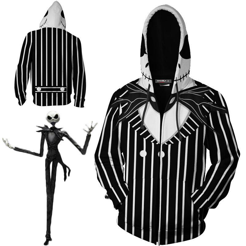 The Nightmare Before Christmas Jack Skellington 3d Cosplay Costume Hoodie With Vibrant Digital Print And Soft Breathable Material