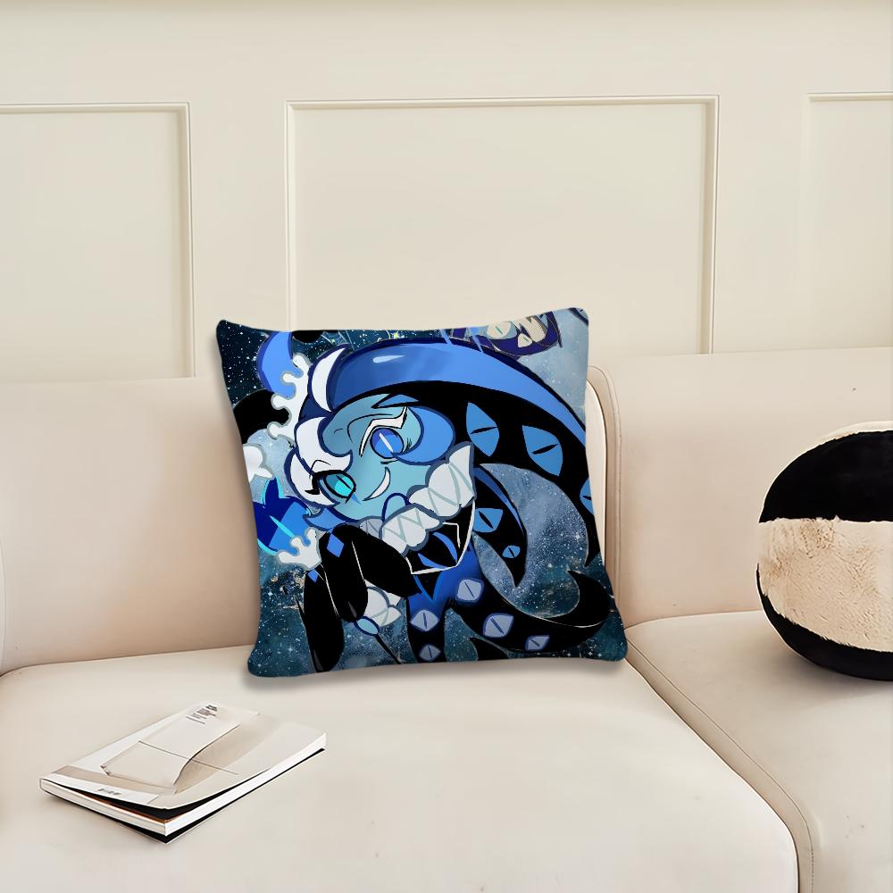 C-Cookie Run K-Kingdom Shadow Milk Cookie Cushion Cover Living Room Headboard Office Bedroom Cushion Sofa Nap Time Pillow Case