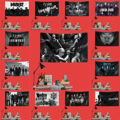 Linkin Park Inspired Rock Music Flag 3x5 Ft 90x150cm Polyester Decorative Banner Tapestry For Music Fans Bedroom Wall Decoration
