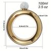 Stainless Steel Diamond Bracelet Hip Flask for Women 3.5 Oz Round Electroplated White Wine Bottle Bracelet Hip Flask