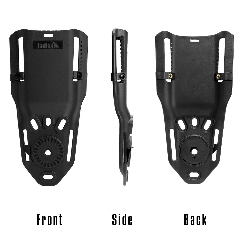 LayLax Holster Attachment Drop Belt Holster made of attachment and angle adjustment [CQC Loop] [Black] polymer, one-touch detachment,