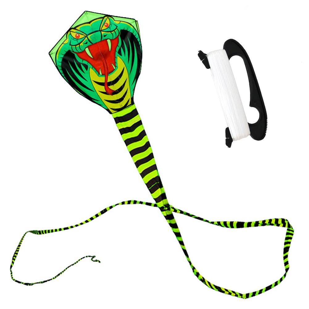 

8m/26.25ft Long Tail Green Snake Kite Easy to Fly Large Cobra Kite for Outdoor Beach and Park Activities Gift for Kids and Adults