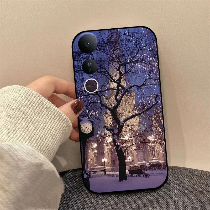 Świąteczne etui z nadrukiem do Vivo V50 Lite V40 SE V50E V27E V25E Y39 Y29 Y38 Y28 Y27 Y53S Y33S Y17S Y19S Miękkie etui ochronne na telefon z TPU