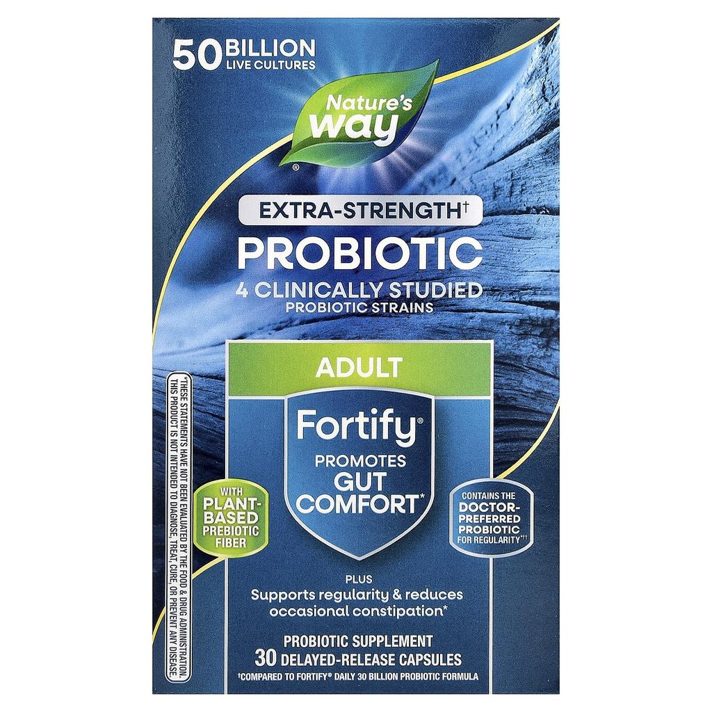 Nature'S Way, Fortify®, Probiotic, Adults, Extra Strength, 5 Billion, 30 Delayed Release Capsules