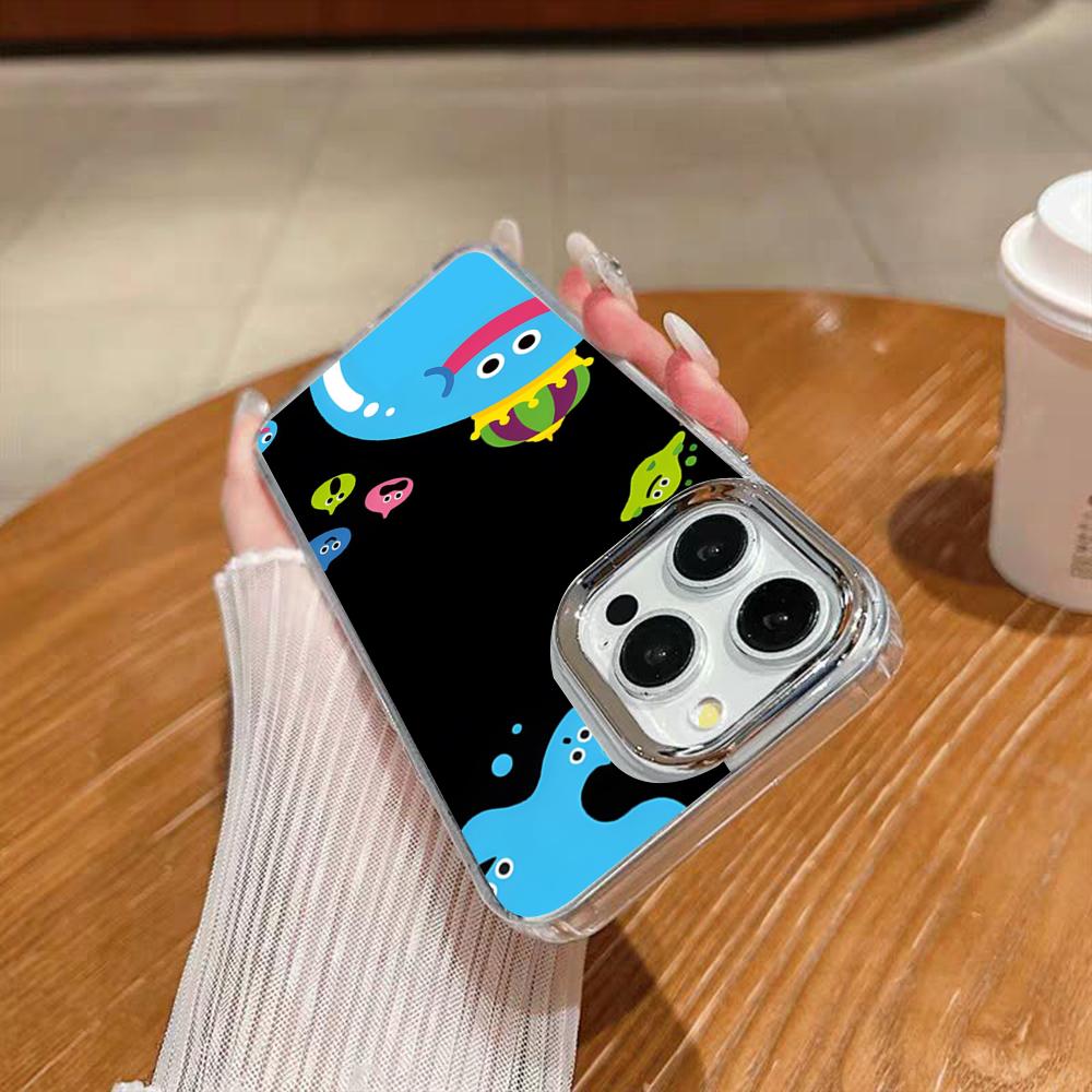 D-Dragon Quest Slime Phone Case For Iphone 17 16 15 14 13 12 11 Pro Max Xr Air Plus Silicone Cover Silver Hard Shell Cover