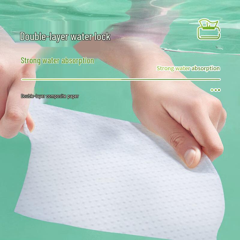 Guohan Double Layer Business Hand Towels - Thick, Strong, Water-Absorbing, 200 Sheets, 20 Packs