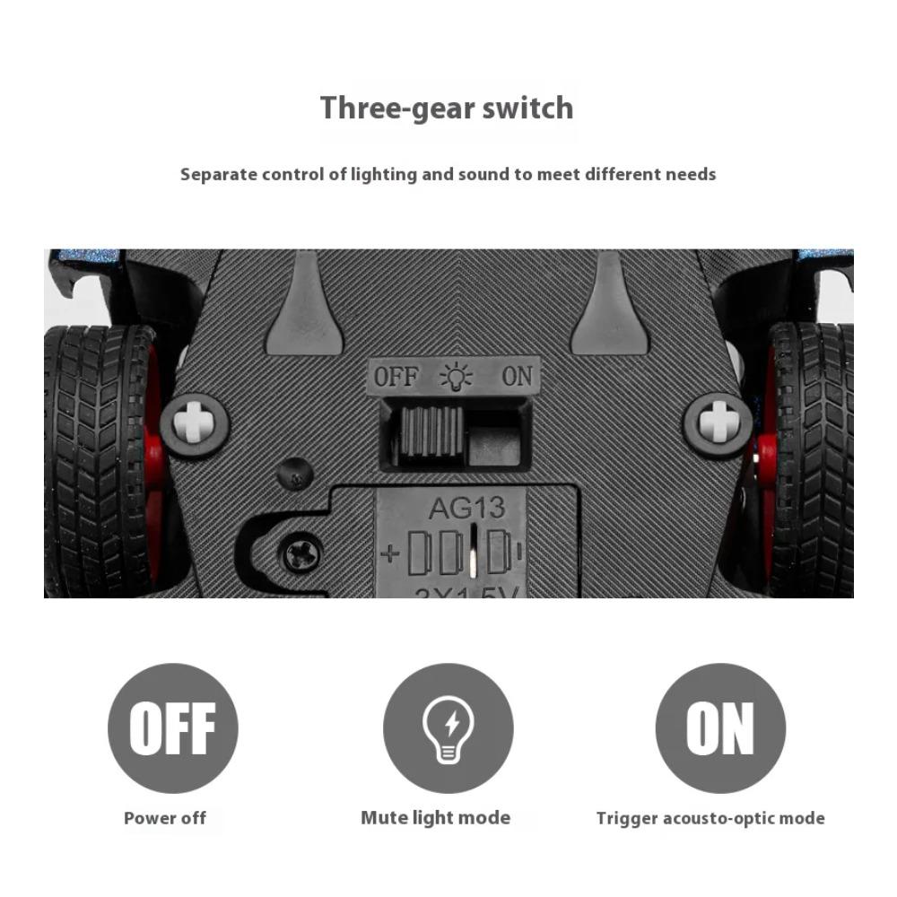 1/24 Apollo Project EVO Electroplated Sports Car Alloy Model Diecast Metal Sound and Light Pull Back Children's Toy Car Holiday