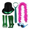 Accessori Costumi Cosplay Con Cappello di Feltro Guanti Lunghi Occhiali Papillon Spilla per Eventi di Role Playing Feste di Halloween