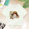 New Arrival AnimeThemed Happy5 Birthday Kids Pure Cotton Printed TShirt  A Perfect Gift