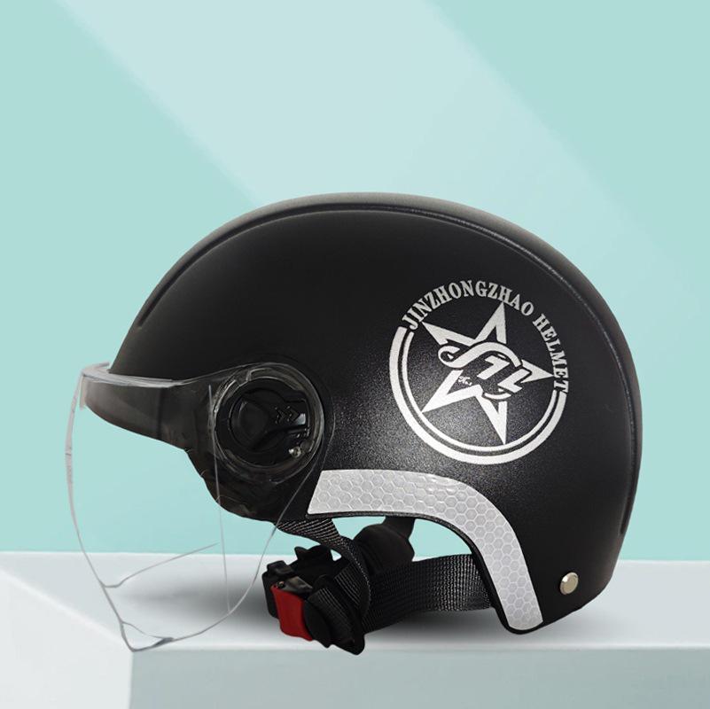 Golden Bell Unisex 3C-Certified Electric Vehicle & Motorcycle Sun Shield Half Helmet