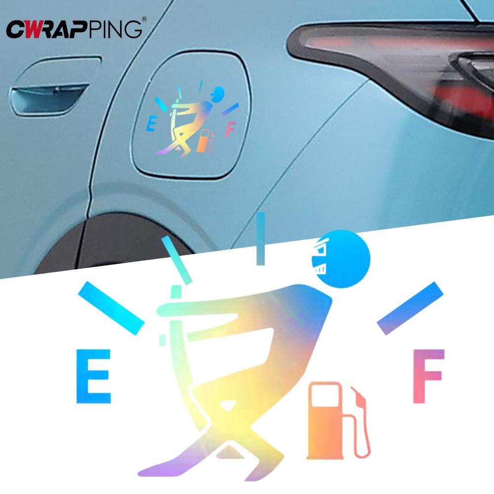 Car Stickers Pull Fuel Tank Pointer Reflective Vinyl Funny Stickers High Gas Decal Fuel Gage Empty Stickers Decal Auto Exterior