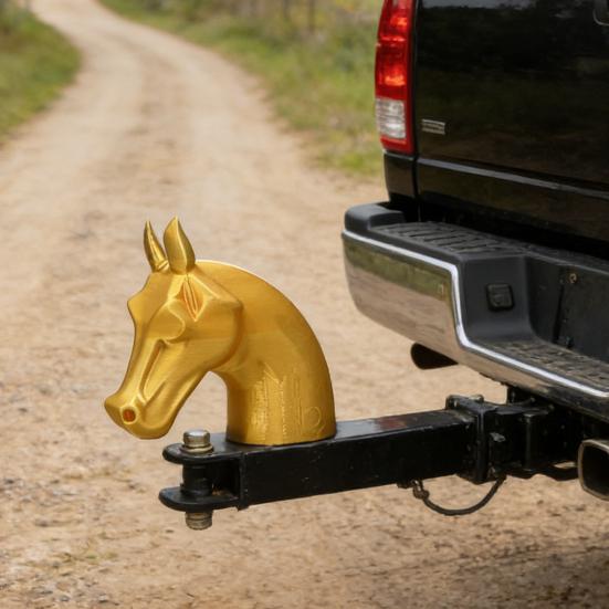 Anhängerkupplungsschutzabdeckung 3D-gedruckter Pferdekopfanhängerkupplungskugelabdeckung Lustiger Jagd-Anhängerkupplungskugelabdeckung für Anhänger LKW Wohnmobil Zubehör