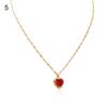 Women Necklace Creative Rhinestone Embedded Women Jewelry Tiny Heart Shape Pendant Clavicle Necklace for