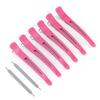 6Pcs Professional Hair Clips NonSlip Dividing Duckbill Hair Clips for Hair Cutting Styling(Rose Red