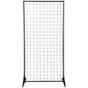 Double-Sided Wire Mesh Grid Rack: Floor-Standing Wrought Iron Display for Supermarkets, Exhibitions, Street Stalls, and Storage.
