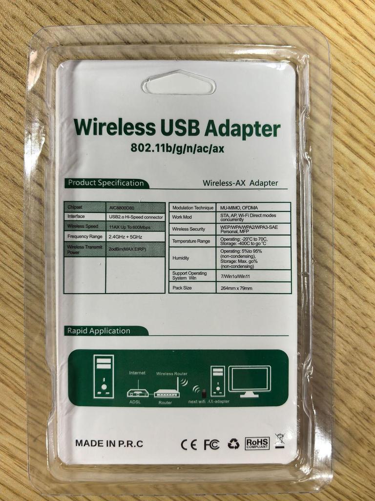 AX900 WiFi 6 & Bluetooth 5.4 Dual-Band USB Network Card