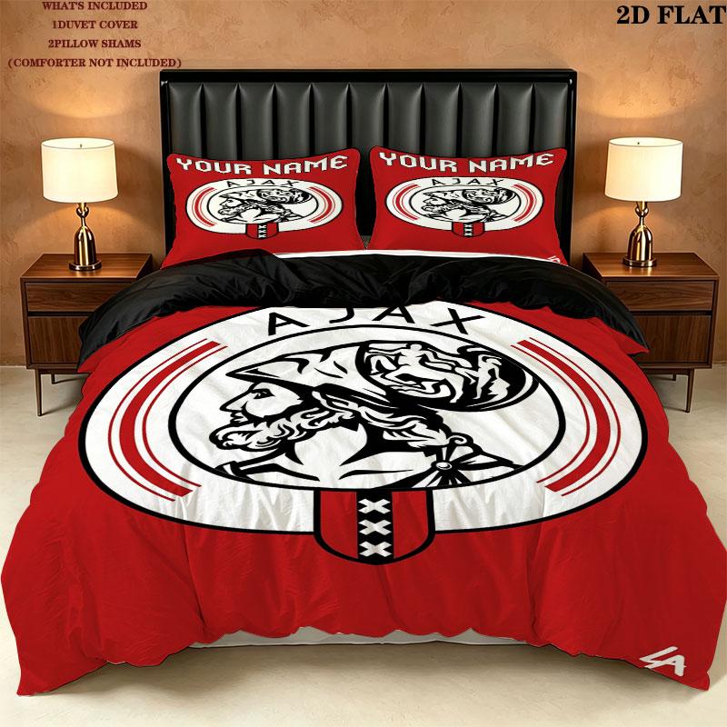 Custom Afc Ajax Bedding Quilt Set Quilt Cover Pillowcase Home Decoration Birthday Gift (1 * duvet cover + 2 * pillowcase, without core)