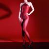 Women 640 Pin High Density Bodysuit Oil Shiny Elastic Tights Open Crotch Yoga Shaping Jumpsuit High Collar Maid Leotard Leggings