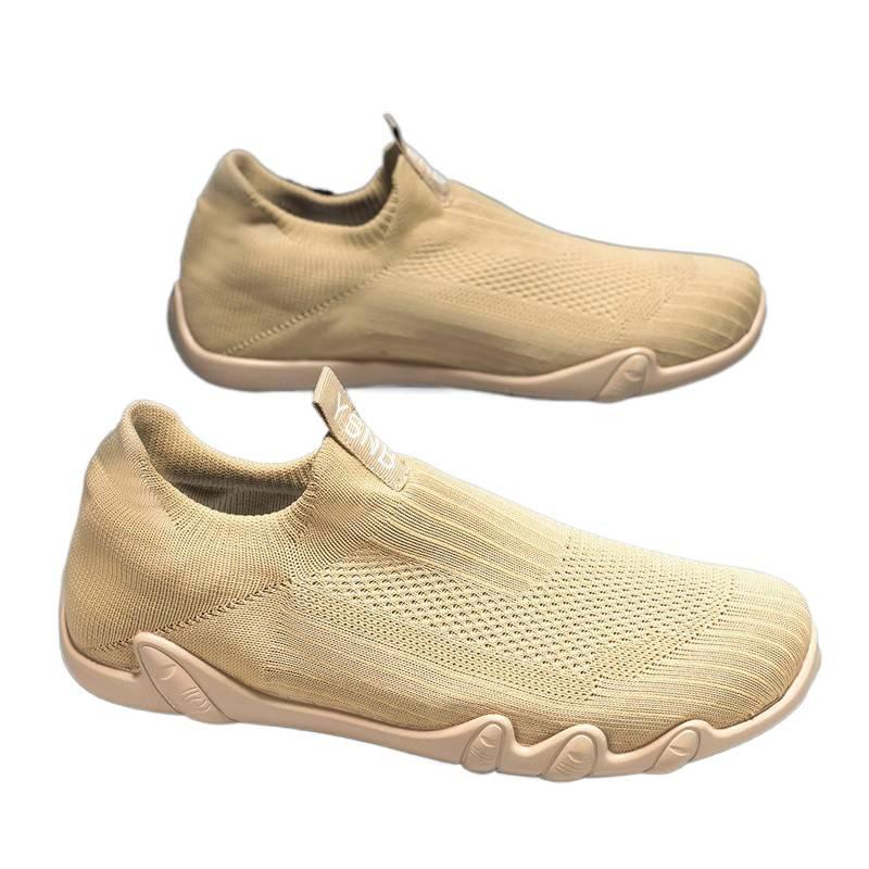 Men's Shoes 2025 Spring and Autumn New Men's Breathable Fly-woven Casual Mesh Shoes Trend One-pedal Student