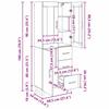 Highboard Artisan Oak 69.5 x 34 x 180 cm Particleboard
