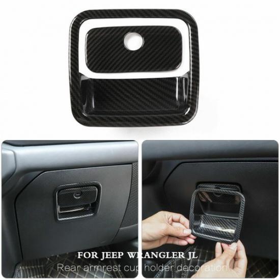 Kryt rukoväte úložného boxu z uhlíkových vlákien Dekoračné lišty Rám pre Jeep Wrangler JL 18+