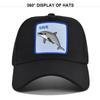Dolphin Embroidered Mesh Baseball Cap Adjustable Sunshade Hat Summer Breathable Cotton Cap