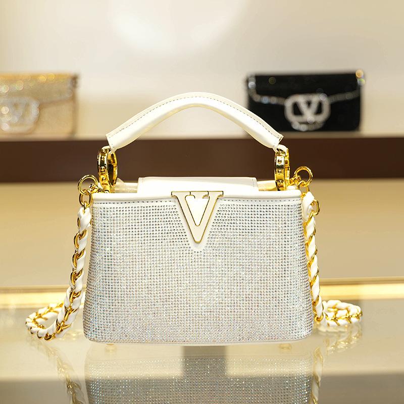 Guifei 2024 Retro Diamond-Inlaid Women's Shoulder & Crossbody Bag