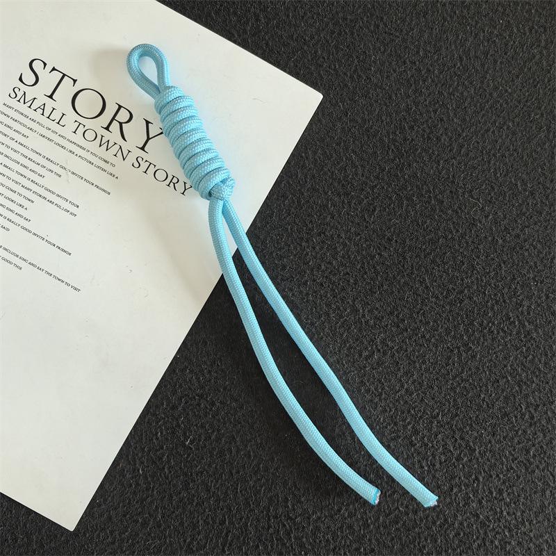 Colorful Trendy Miu Style Polyester/Nylon Braided Rope Pendant with Knotting for Bags