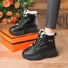 Winter high-top outdoor velvet dad shoes new ins female students thick soles increase height casual warmth