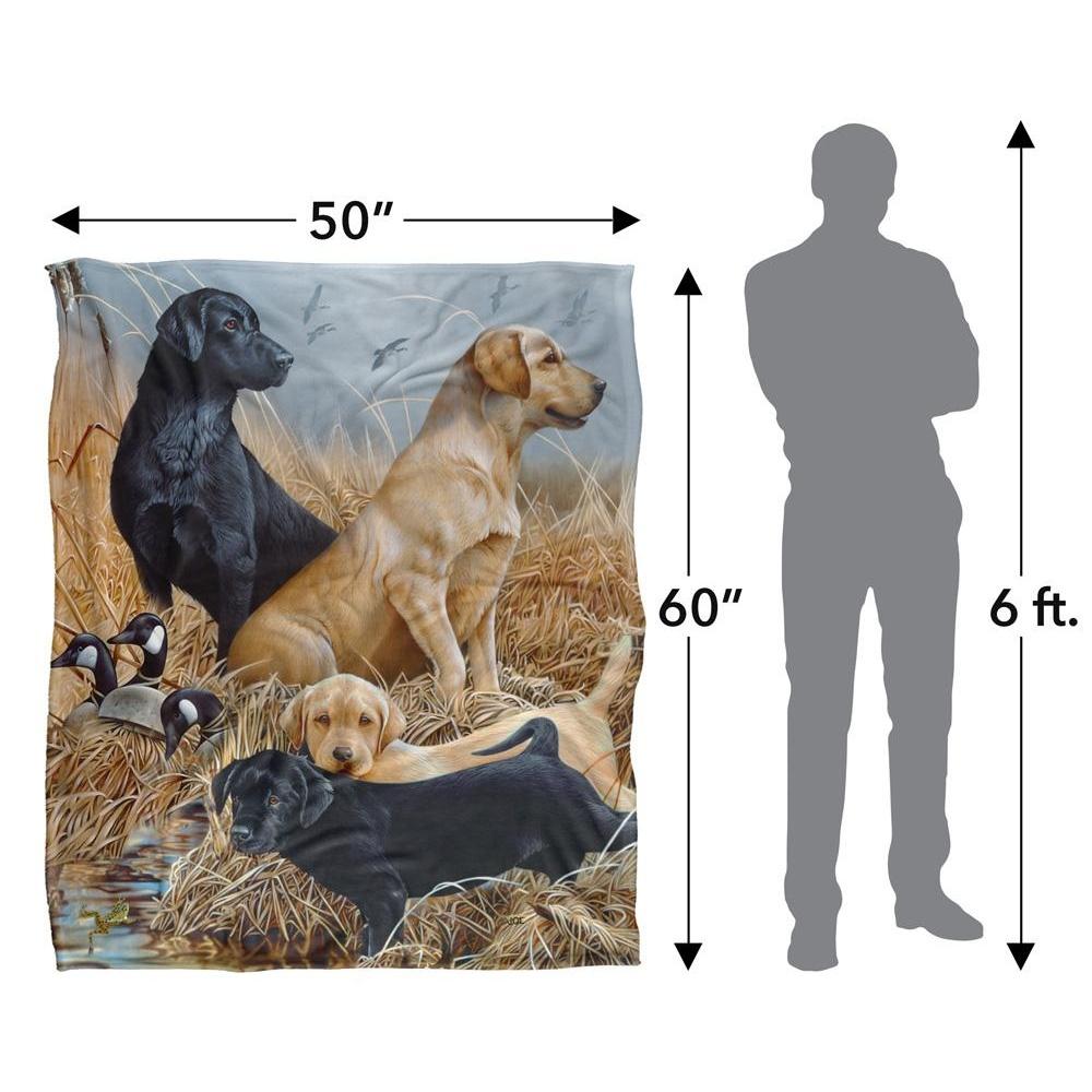 JQ Licensing Jg-Jp Silky Labrador Hunting Supersoft Blanket